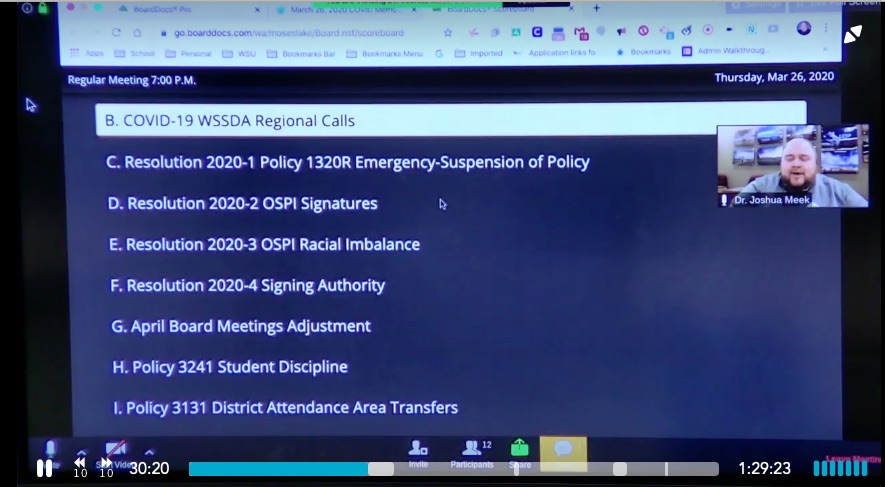 Moses Lake Zoom Meeting Screenshot